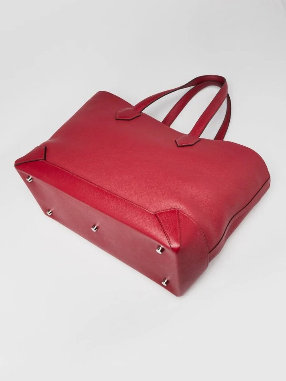 Hermes Rouge Grenat Evercolor/Epsom Leather Maxibox Cabas Tote Bag - Picture 3 of 10